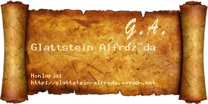 Glattstein Alfréda névjegykártya